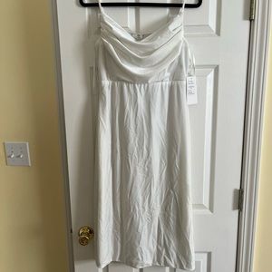 Revelry Velvet Skye Midi in White Pearl